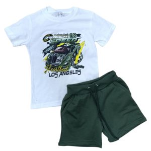 conjunto niño ¨los angeles¨verde